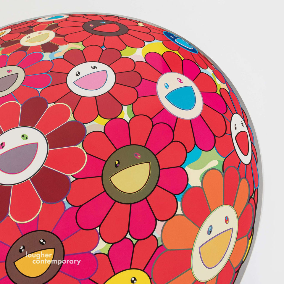 Takashi Murakami, Flower Ball (3D) Red Cliff, 2011 For Sale - Lougher Contemporary