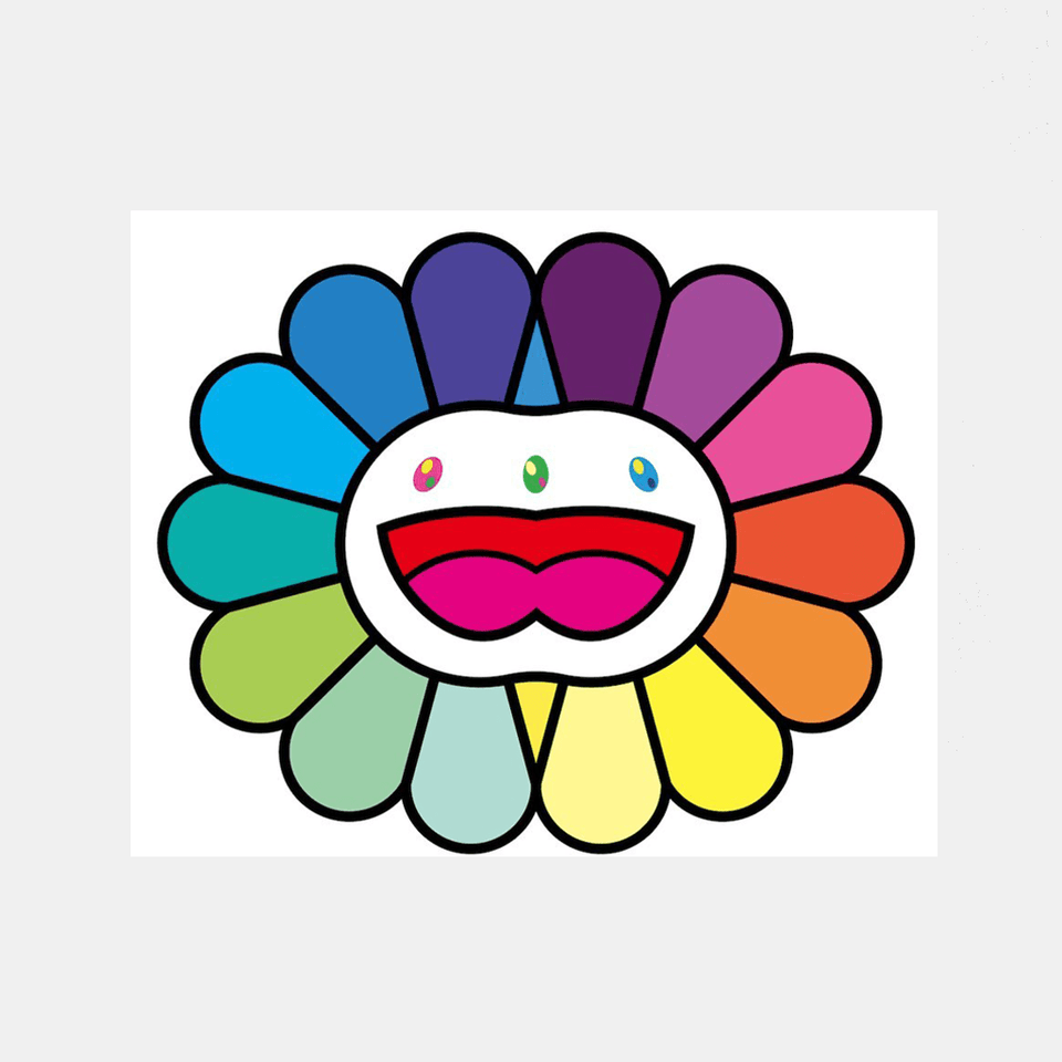 Takashi Murakami, Multicolor Double Face: White, 2020 For Sale - Lougher Contemporary