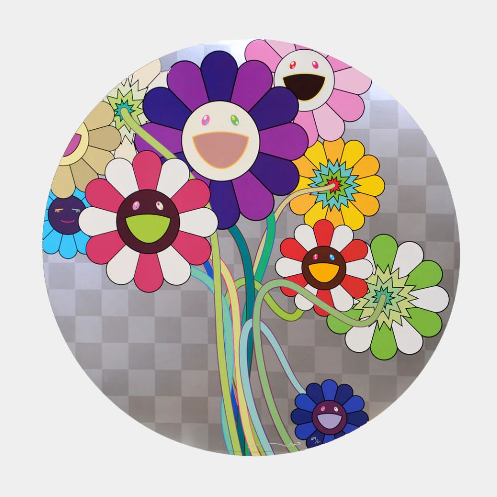 Takashi Murakami, Purple Flowers in a Bouquet, 2010 For Sale | Lougher Contemporary 