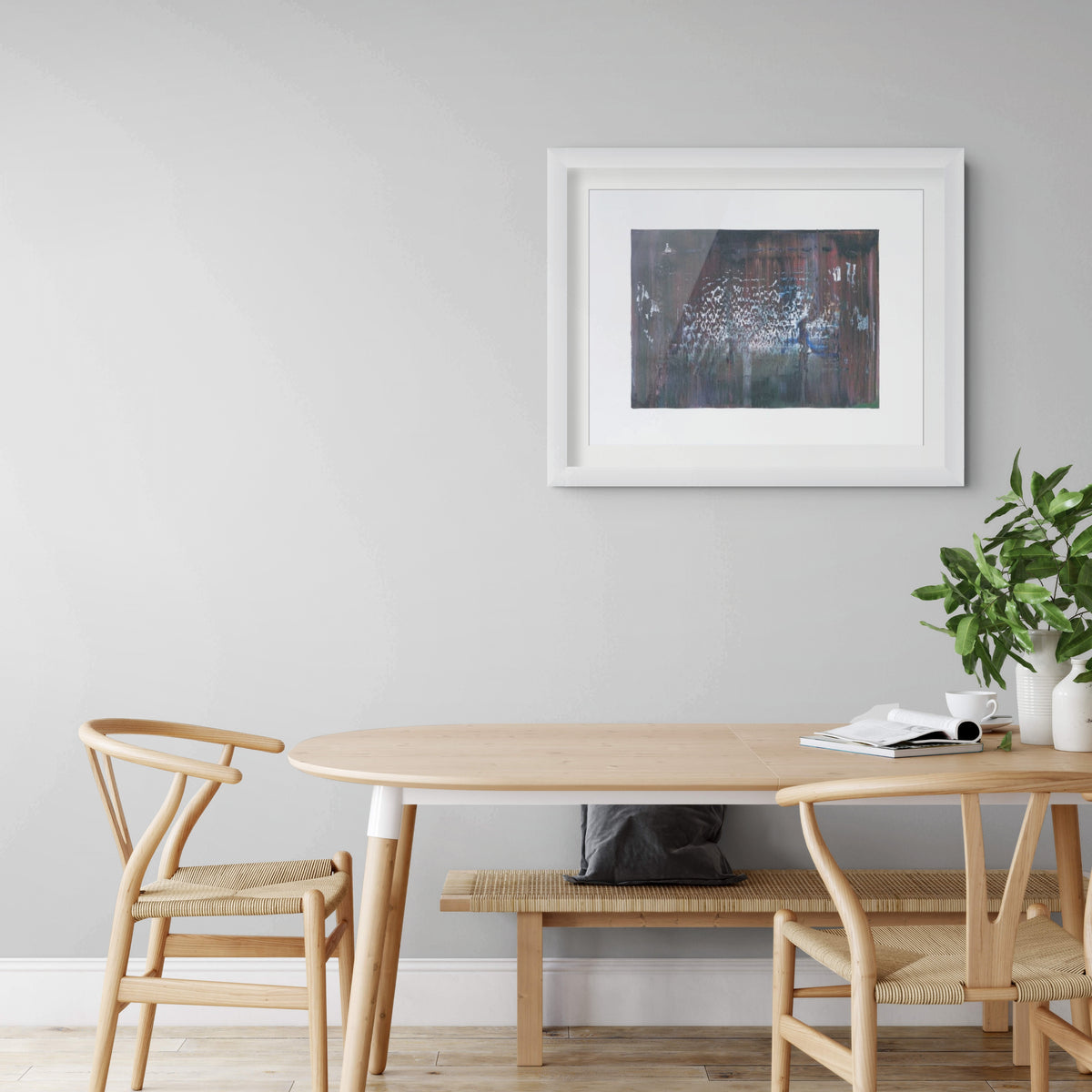 Gerhard Richter, Abstraktes Bild (Butin-Grönert 284), 1990, abstract artwork displayed in a contemporary interior with layered painterly textures