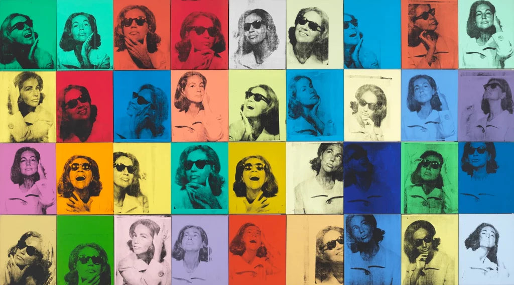 Colourful artwork with women in sunglasses